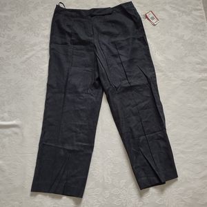 New 🎀 Linen blend wide leg fly front trouser pants